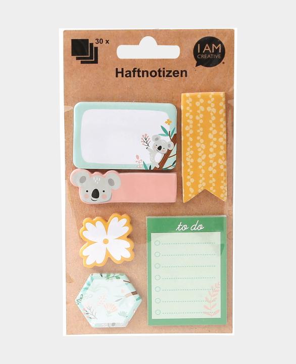 Produktbild I Am Creative Haftnotizen Koala 6 verschiedene Notizzetteln (19 x 10.5 cm)