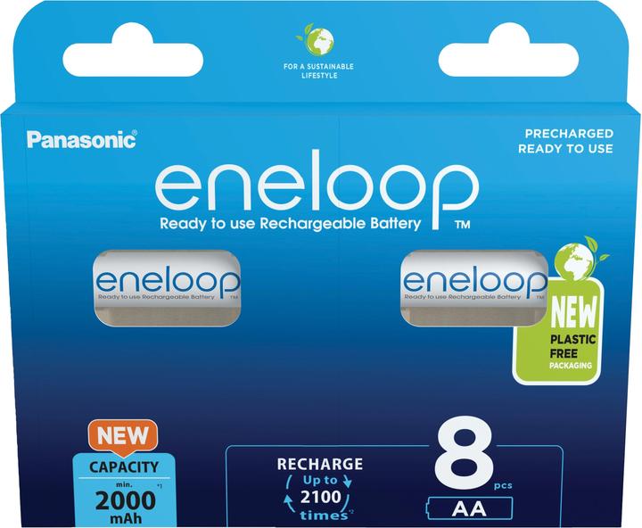 Panasonic eneloop (8 pcs, AA, 2000 mAh)