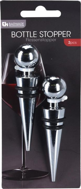 Produktbild Excellent Houseware Flaschenverschluss 2er-Set, verchromtes Metall (Weinverschluss)