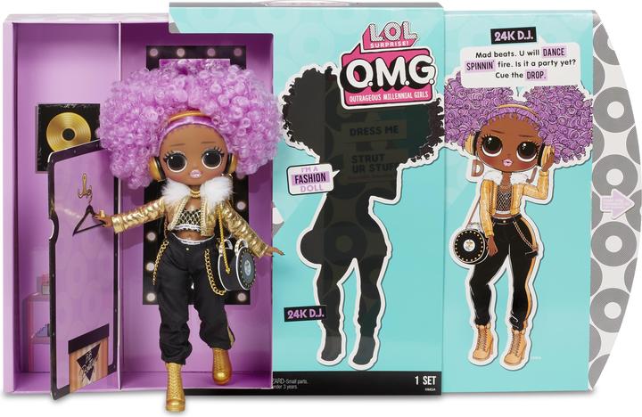 Actual product image MGA L.O.L. Surprise OMG 3.8 Doll 24K D.J.