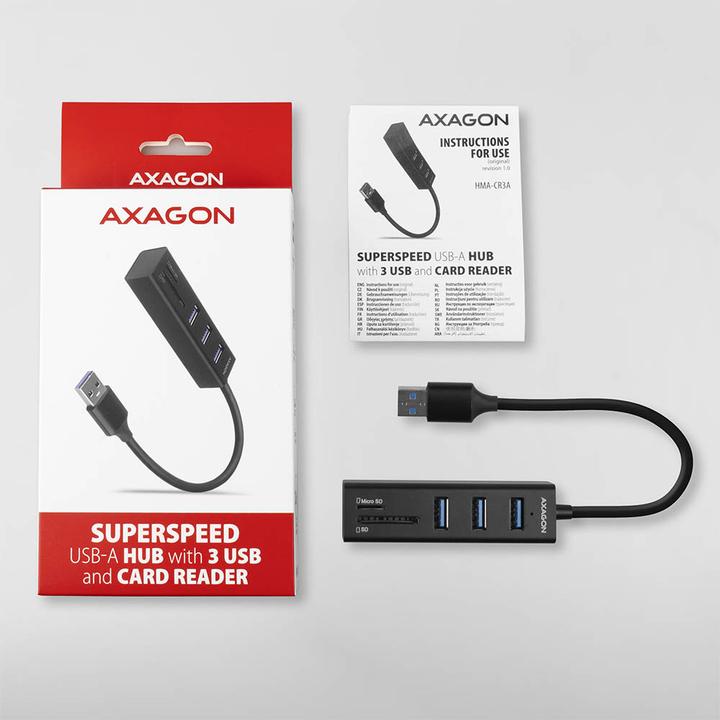 Image du produit Axagon Hma-Cr3a (USB-C, 3 Ports)