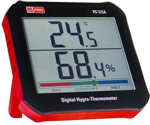 Actual product image Rs Pro RS-325A Hygrometer, Digital hygrometer type / 99%RH 0.1 °C, 0.1 °F 0.1%RH