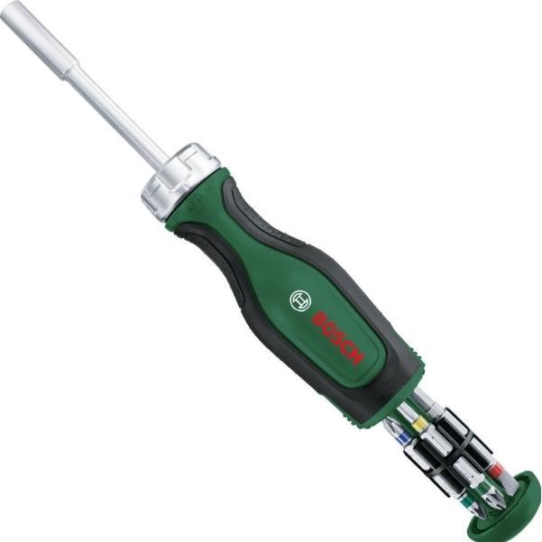 Actual product image Bosch Home & Garden Ratchet screwdriver with bit magazine, 12-piece