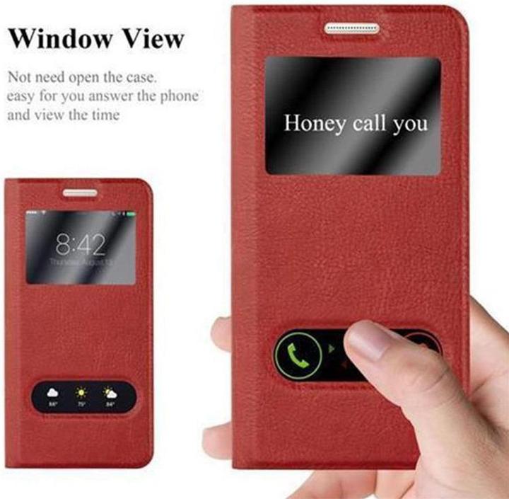 Actual product image Cadorabo Book with View double window cover (Samsung Galaxy A5)