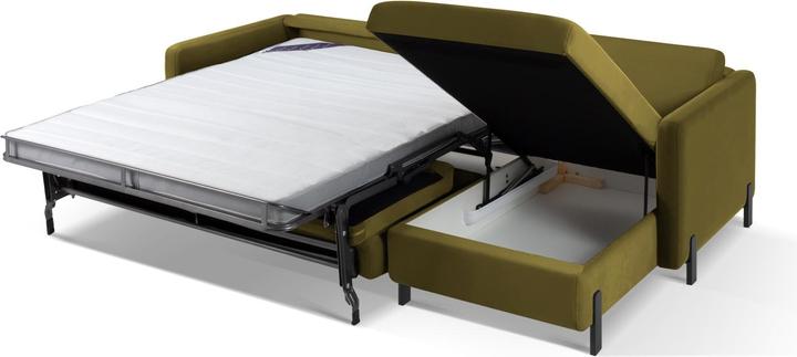 Image du produit Micadoni Canapé D'Angle Velours Droit Convertible, "Gloria", 4 Places, 260x170x80Fabriqué en Europe (Canapé d'angle)