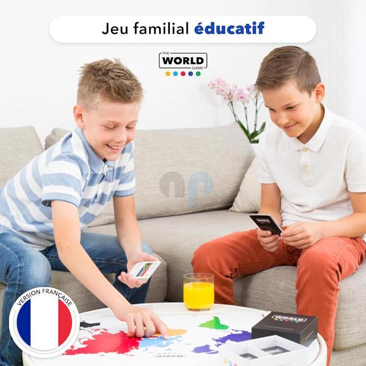 Image du produit The World Game Le jeu de cartes géographiques ultime avec carte du monde - Version française (Français)