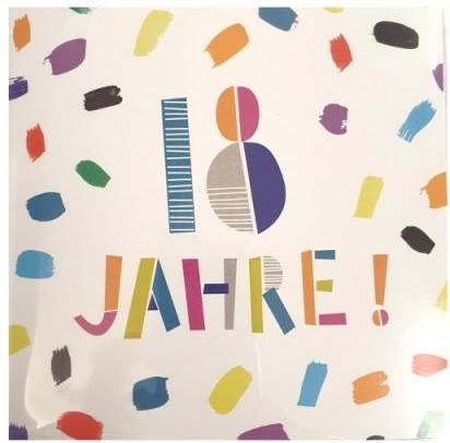 Produktbild Hallmark Geburtstagskarte Musikkarte 18 Jahre! cm, Doppelkarte