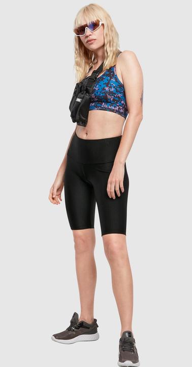 Immagine prodotto Urban Classics Pantaloncini da ciclista a vita alta a costine lucide da donna (S)