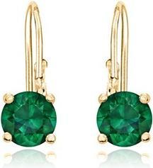 Produktbild JVD Gentle Gold-Plated Earrings With Green Zircons (Gelbgold)