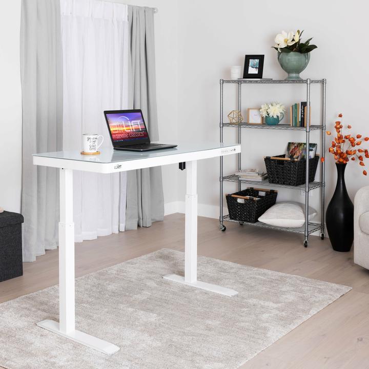 Produktbild Seville Classics Stehtisch Airlift 1.2 x 0.6 m, Weiss, Tiefe
