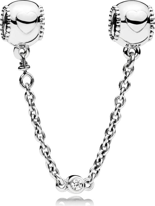 Image du produit Pandora Chaîne confort avec coeurs en relief (5 cm, Argent)