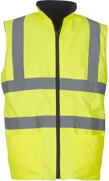 Actual product image Yoko Workwear HiVis reversible fleece waistcoat (pack of 2) (3XL)