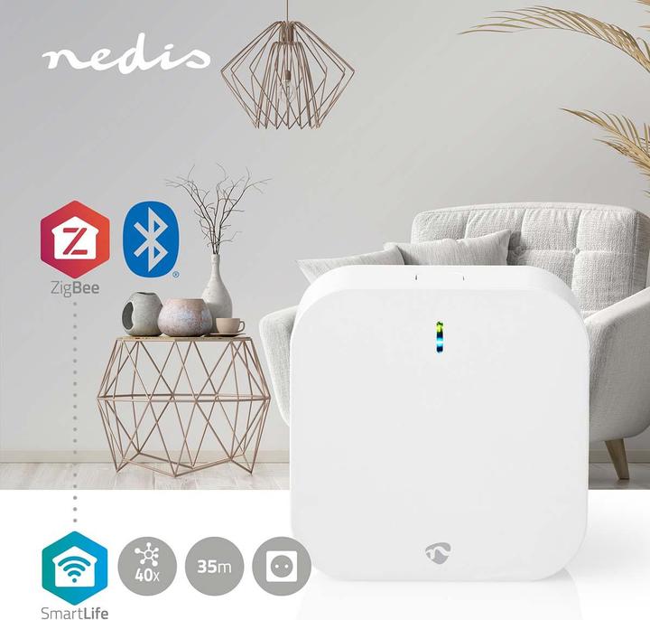 Actual product image Nedis Zigbee Gateway | 50 devices | Mains power supply | Android™ / IOS | White