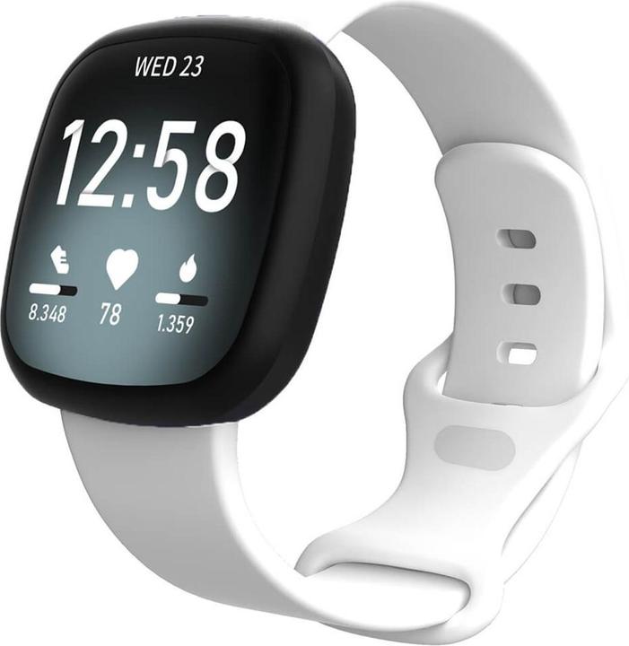 Actual product image Cover-Discount Fitbit Versa 4 / Sense 2 - Silicone Replacement Bracelet white (Silicone)
