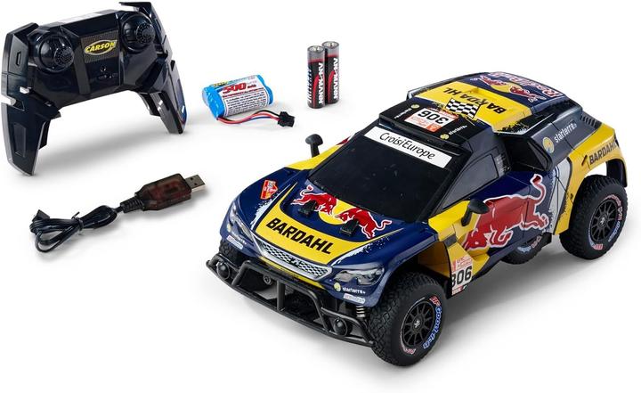 Actual product image Carson 1:16 RC Peug.Rally 3008 DKR LOEB 19 100% (RTR Ready-to-Run)
