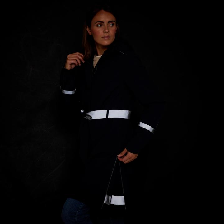 Produktbild Btwin Regentrenchcoat City 940 wasserdicht Damen marineblau (XS)