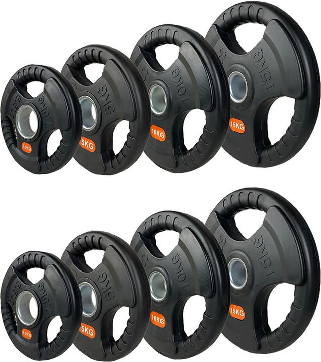 Produktbild FlexAthletix Hantelscheiben Set 50mm (2 x 2.5 kg, 2 x 5 kg, 2 x 10 kg, 2 x 15 kg)
