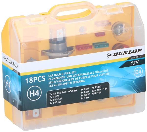 Produktbild Dunlop Autolampen-Set (H4, P21W, P21/5W, R5W, C5W, W5W, T4W)