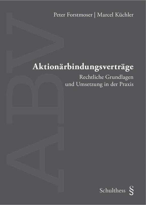 Actual product image Aktionärbindungsverträge (German, Peter Forstmoser, 2015)