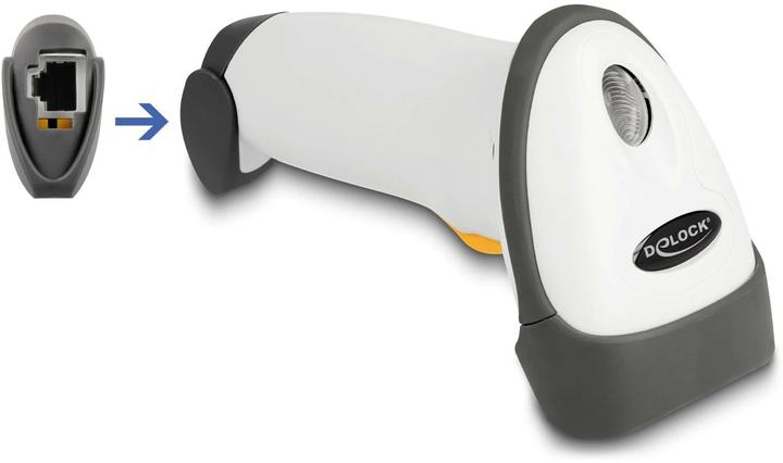 Produktbild Delock USB Barcode Scanner 1D mit Anschlusskabel und Halterung (1D-Barcodes)