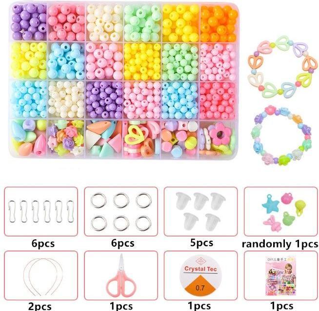 MU Classic Kinder Perlen Schmuck DIY für Armband und Kette