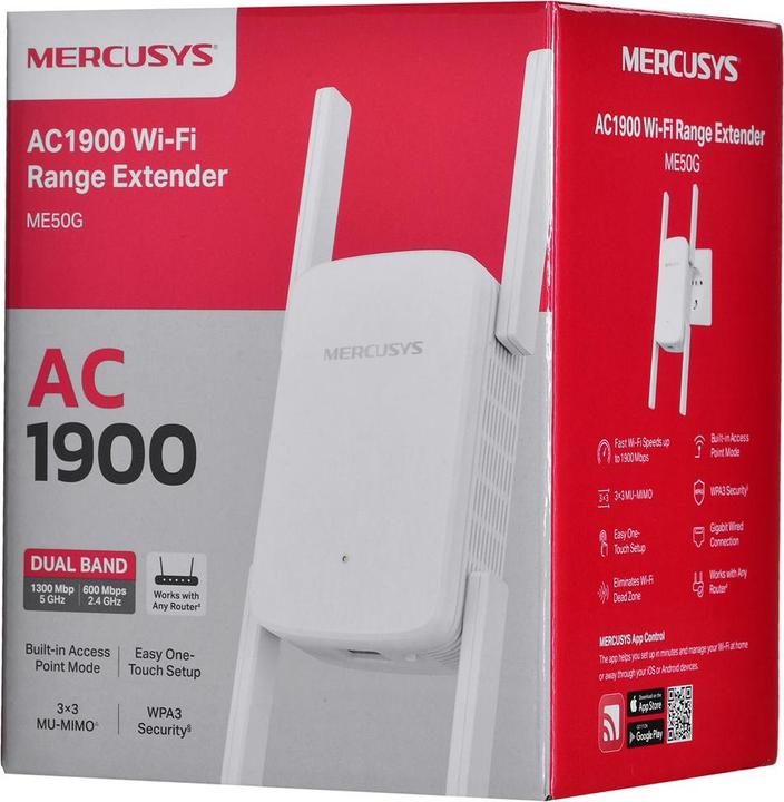 Immagine prodotto Mercusys Ripetitore ME50G Ripetitore ME50G (1300 Mbit/s, 600 Mbit/s)