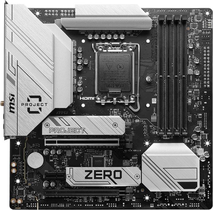 Produktbild MSI B760M PROJECT ZERO (LGA 1700, Intel B760, mATX)