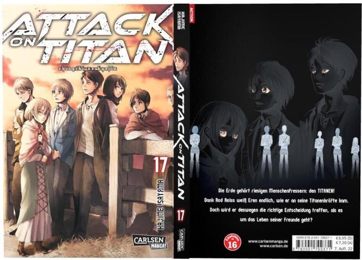 Immagine prodotto Attack on Titan, Band 17 (Tedesco, Hajime Isayama, 2016)