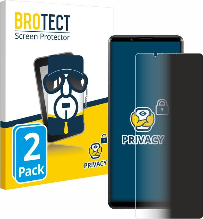 Productafbeelding BROTECT Anti-spionnetje privacyfolie Beschermfolie tegen blauw licht (2 Stuk, Sony Xperia Pro-I)