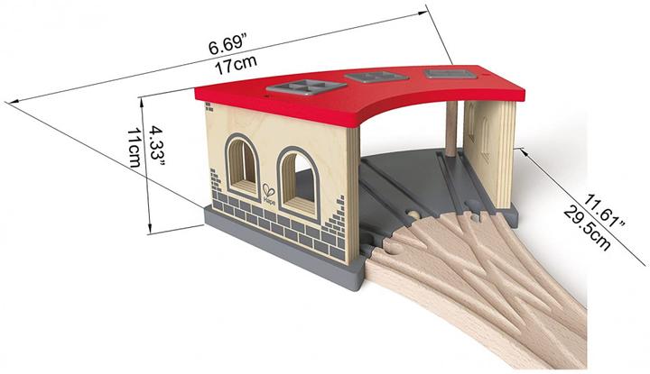 Actual product image Hape Large locomotive shed