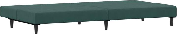 Actual product image VidaXL Sofa bed 2 seater with footstool Sofa bed daybed dark green velvet (Sofa bed)