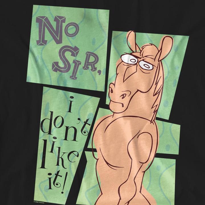 Actual product image Ren & Stimpy Unisex Adult No Sir I Don't Like It T-Shirt (S)