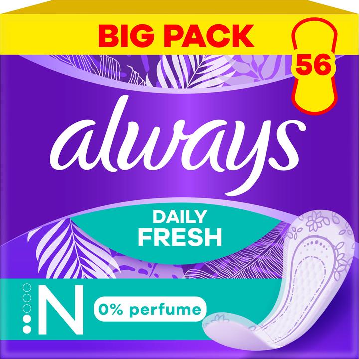 Productafbeelding Always Dagelijks Vers 0 % (56 x, Inlegkruisjes)
