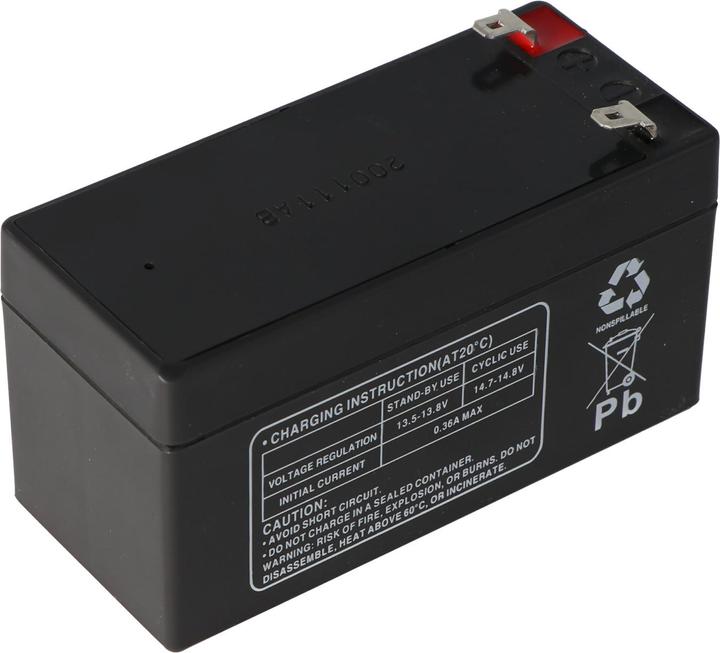 Actual product image Multipower Battery MP1.2-12 Lead acid battery with 4,8mm Faston contacts (12 V, 1.20 Ah)