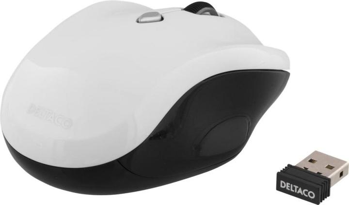 Deltaco sans fil, blanc-noir (Sans fil)