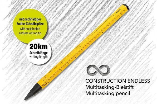 Immagine prodotto Troika COSTRUZIONE Matita ENDLESS Punta di scrittura infinita, giallo (HB)