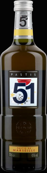 Actual product image Pernod Pastis 51 aperitif (18 years, 45 %, France, Bitter liqueurs)
