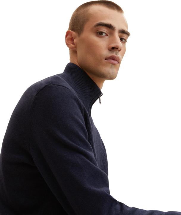 Produktbild Tom Tailor Jacke Strickjacke mit Stehkragen und seitlichen Eingrifftaschen (S)