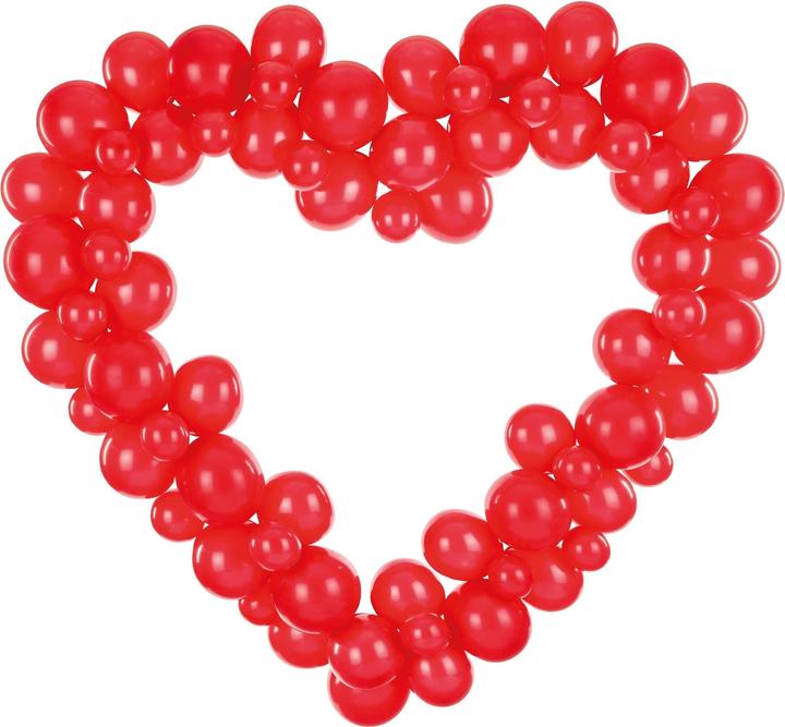 Partydeco Balloon heart red, 166 x 160 cm, 68 balloons (1 x)