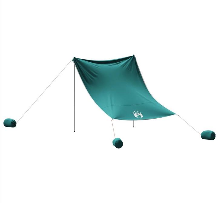 Immagine prodotto VidaXL Tenda da spiaggia con sacchi di sabbia 214 x 236 cm (tenda da spiaggia, 0.18 kg, 4 persone)