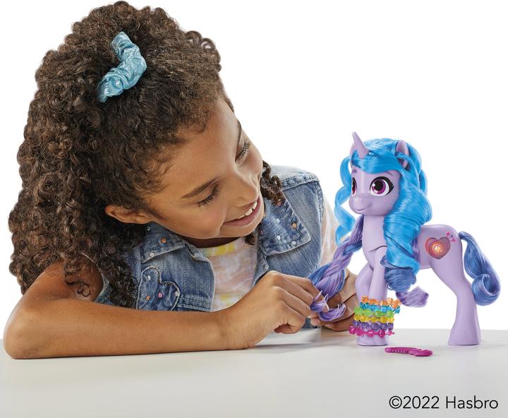 Productafbeelding My Little Pony Ontdek je pony schittering Sparkle Fun Izzy Moonbow, 20 cm hoge pony voor kinderen, met