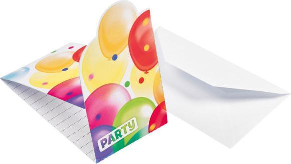Actual product image Magni Invitation Cards Balloons 8s (10 x)