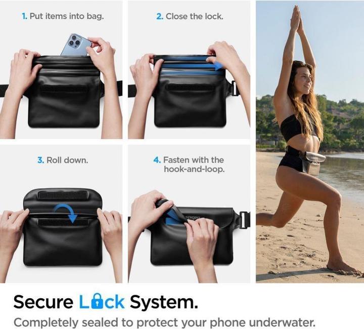 Image du produit Spigen Sac de taille étanche universel noir