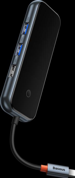 Actual product image Baseus AcmeJoy 5-Port Type-C HUB AdapterType-C to HDMI*1+USB3.0*2+USB2.0*1+Type-C PD&Data *1Dark Gray (USB-C, 5 Ports)