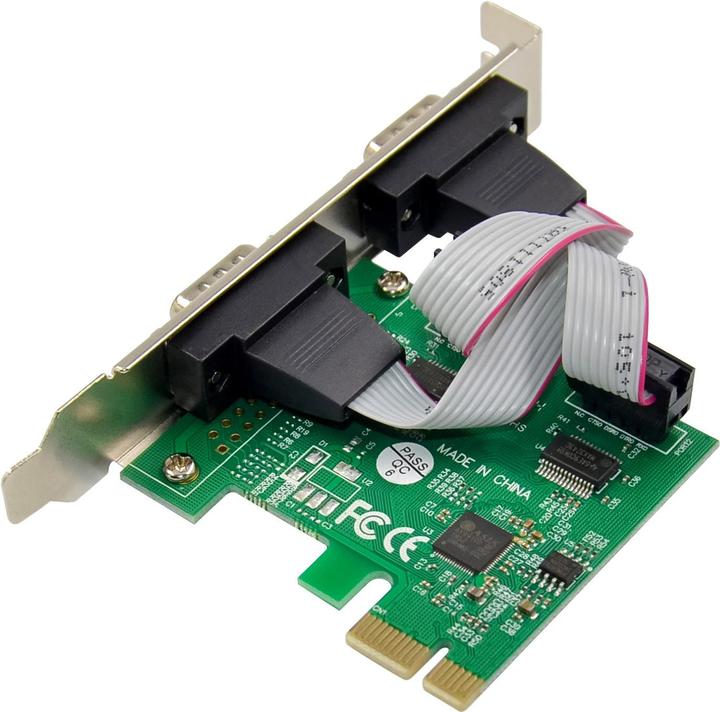 Image du produit InLine Carte d'interface, 2x série 9 broches, PCIe (PCI-Express)