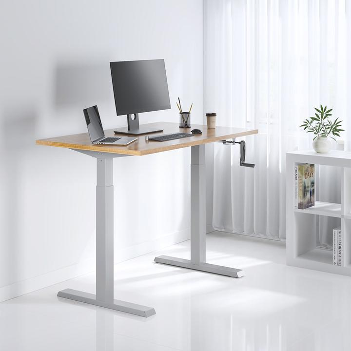 Actual product image Ergo Office Sit-stand desk Desk frame Manual height-adjustable office desk max. 123cm Ergonomic ti