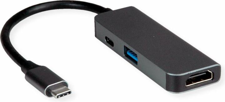 Actual product image Value Display Adapter USB Type C - HDMI + USB 3.2 Gen 1 A + Type C PD (HDMI, USB 3.0, USB-C, 10 cm)