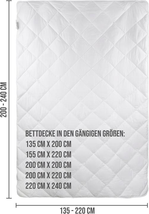 Produktbild Aspero Bio-Baumwoll-Bettdecke AJACCIO (1500 g, 200 x 200 cm)