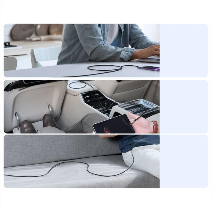 Produktbild Joyroom Star-Light Series SA27-CC5 USB-C/USB-C-Kabel 100 W 1,2 m – schwarz (1.20 m, USB 2.0)