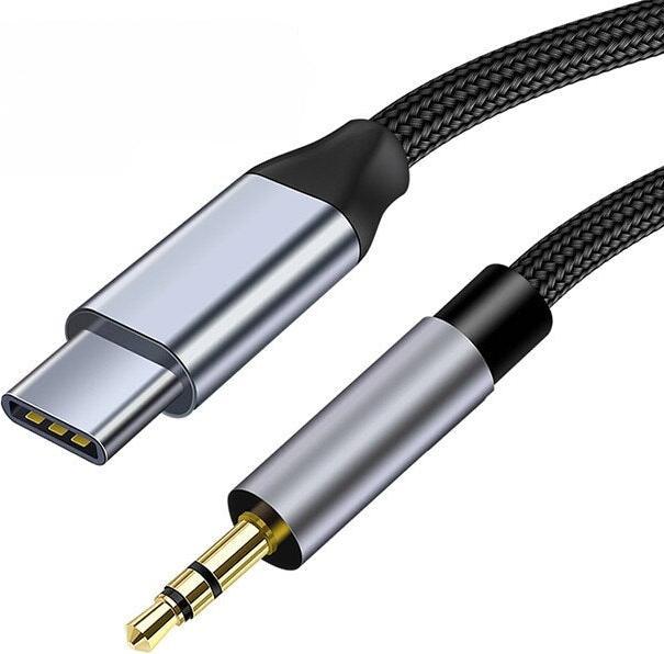 Immagine prodotto Hermex Adattatore da USB-C ad AUX 0,5 m Cavo da AUX a USB-C Connessione AUX Spina AUX (0.50 m)